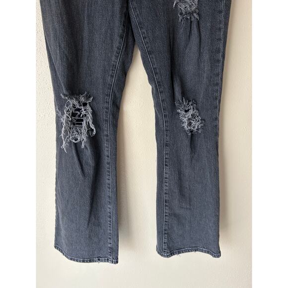 BDG Washed Out Black Stretch High Rise Flare Jeans Size 27 - Picture 4 of 9
